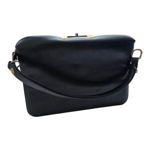 Vintage Bags By Supreme Black Shoulder Bag with Gold Details